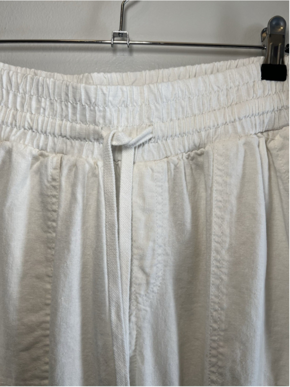 A New Day Linen Pants Joggers White Women’s Size Small Resort Wear Vacay - Picture 2 of 12
